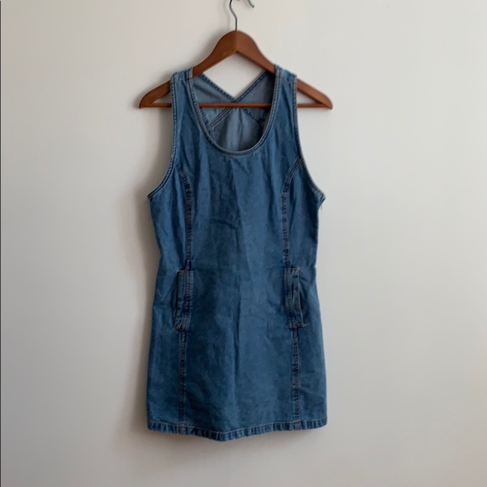 Denim mini dress